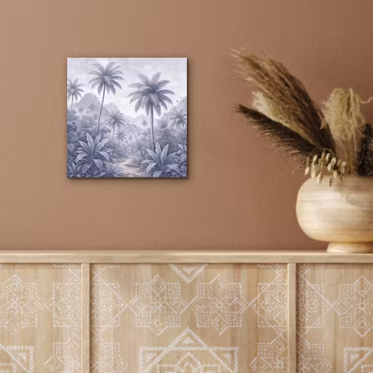 Natuur - Boom - Tropisch - Landschap - Blauw aluminium wit klein -sfeer4