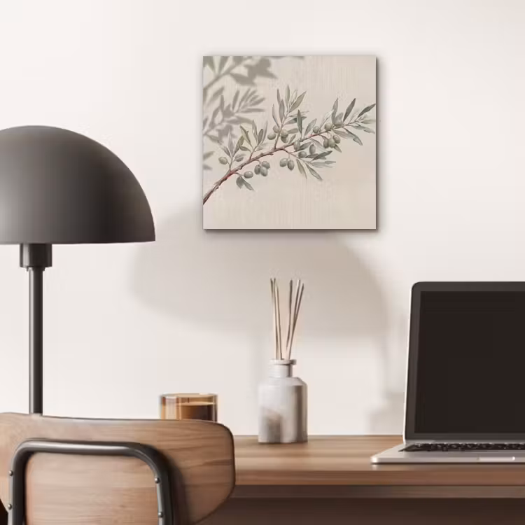 Olijftak - Bladeren - Natuur - Groen - Beige aluminium wit klein -sfeer5