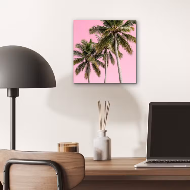 Palmboom - Tropisch - Pink aluminium wit klein -sfeer5