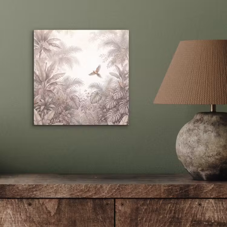 Papagaai - Jungle - Tropisch aluminium wit klein -sfeer2