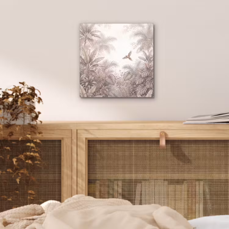 Papagaai - Jungle - Tropisch aluminium wit klein -sfeer3