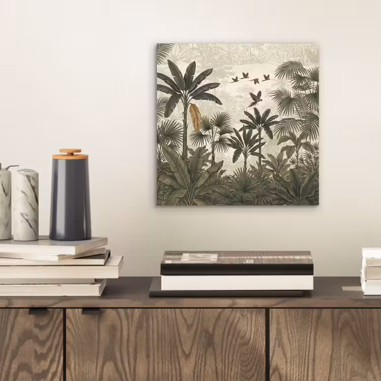 Papagaaien - Jungle - Tropisch - Green aluminium wit klein -sfeer1