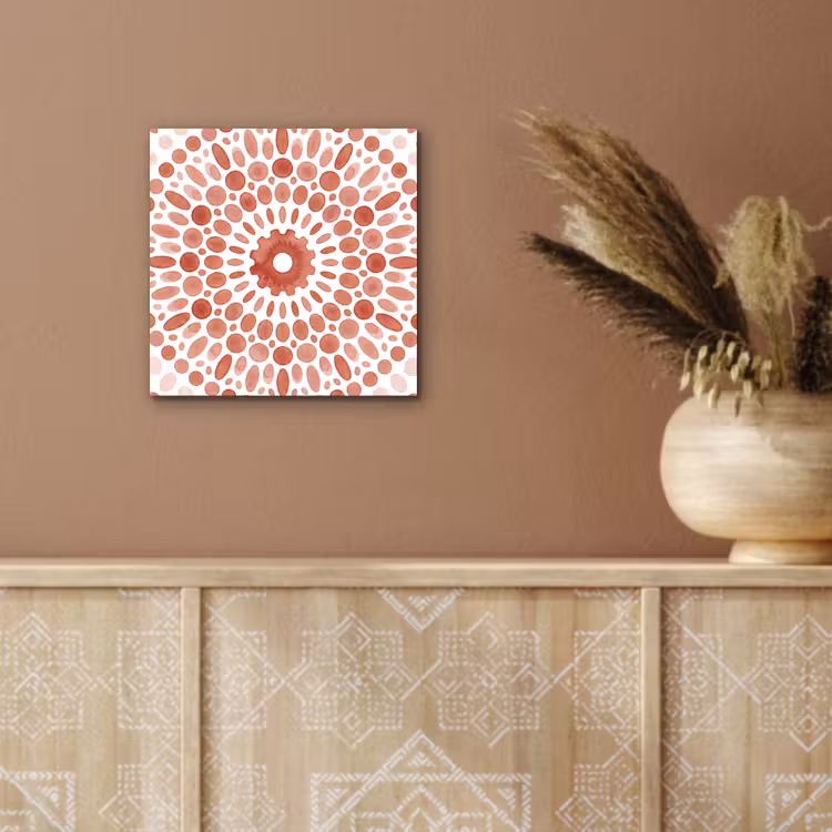 Patroon - Cirkels - Abstract - Modern - Rood aluminium wit klein -sfeer4