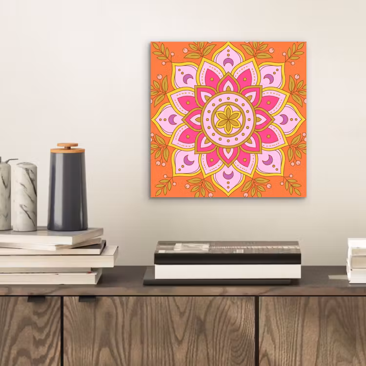 Patroon - Bloemmotief - Decoratie - Abstract - Roze aluminium wit klein -sfeer1