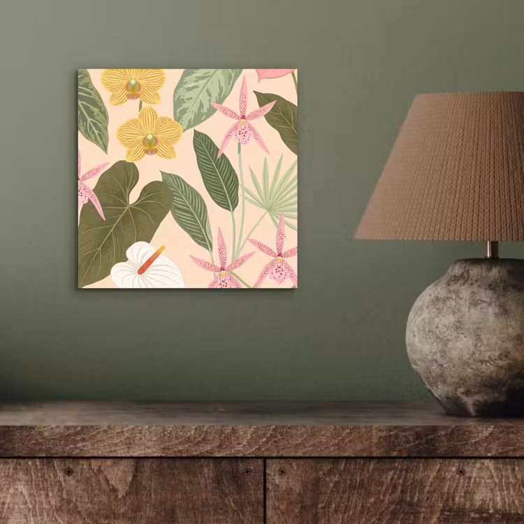 Patroon - Bloemen - Kleurrijk aluminium wit klein -sfeer2