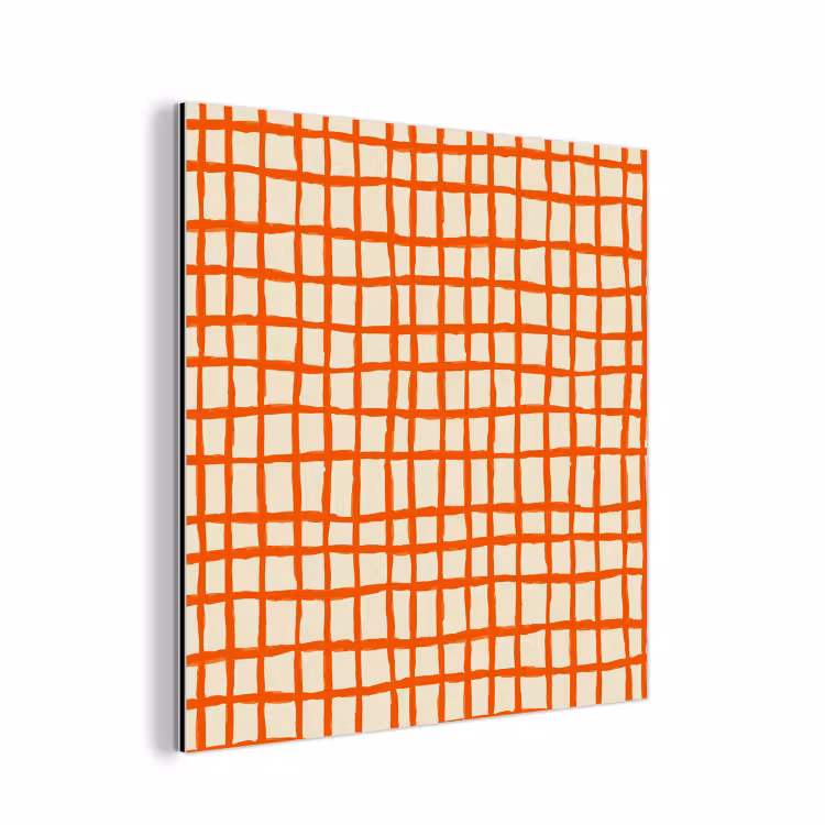Patroon - Lijnen - Oranje aluminium wit klein 46 -3d