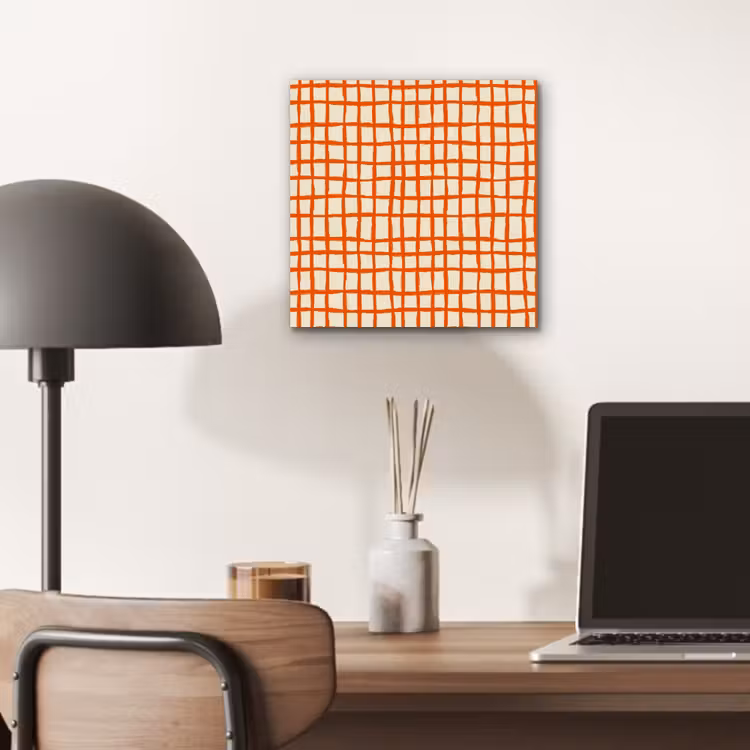 Patroon - Lijnen - Oranje aluminium wit klein 46 -sfeer5