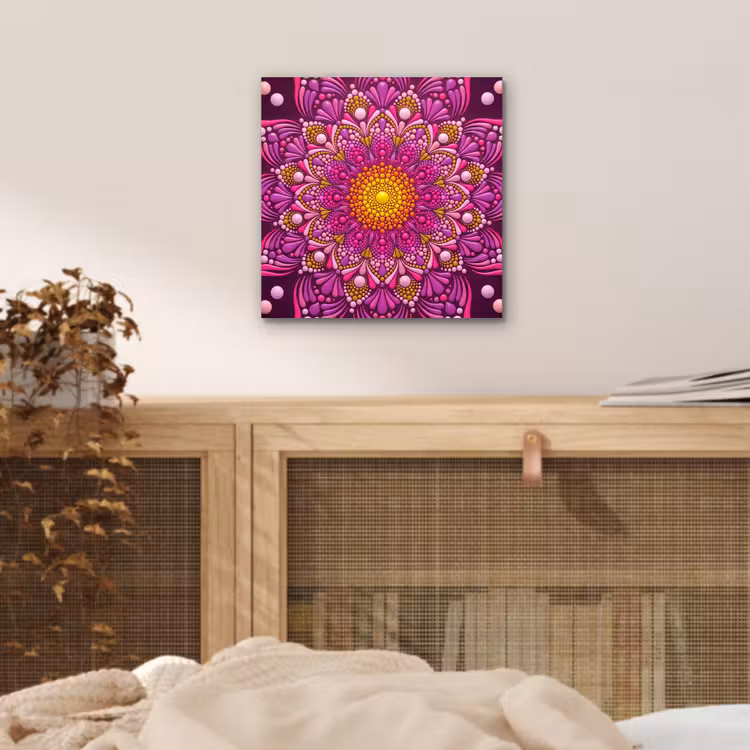 Patroon - Stippen - Abstract - Kleurrijk aluminium wit klein -sfeer3
