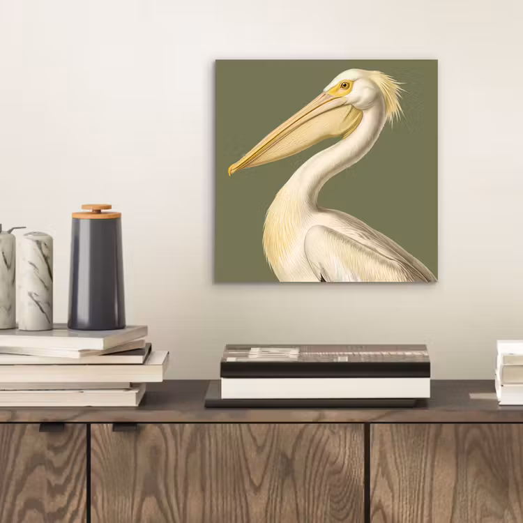 Pelikaan - Wit - Vogel - Klassiek - Natuur aluminium wit klein -sfeer1