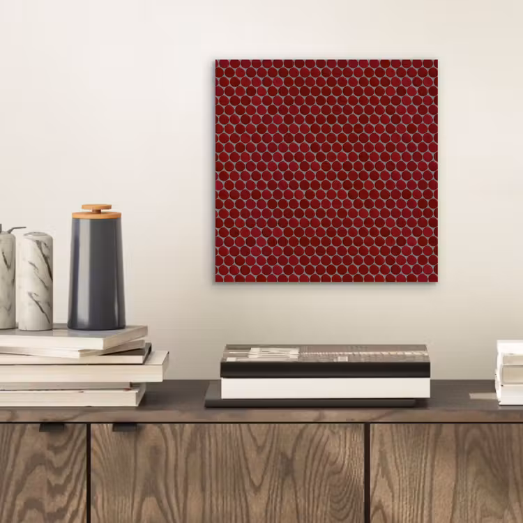 Penny - Mozaïek - Rond - Rood aluminium wit klein 46 -sfeer1