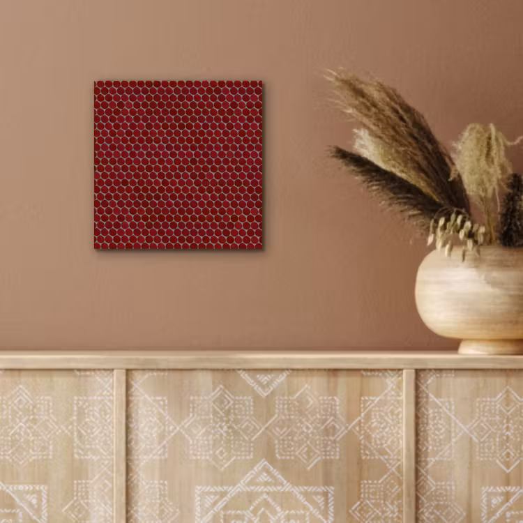 Penny - Mozaïek - Rond - Rood aluminium wit klein 46 -sfeer4