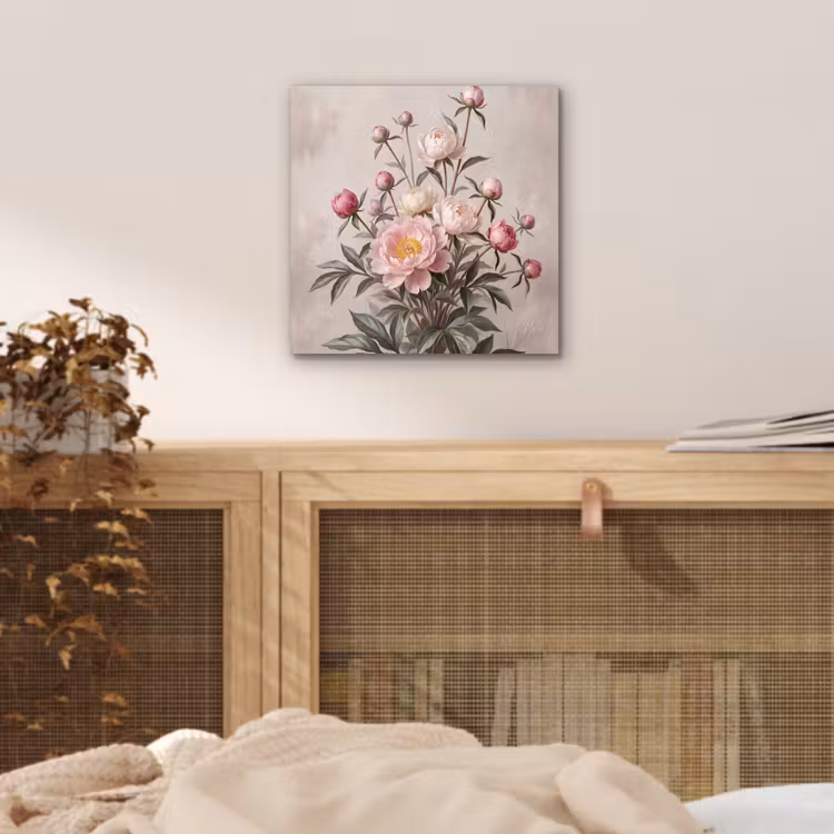 Pioenrozen - Boeket - Roze aluminium wit klein -sfeer3