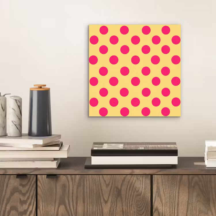 Roze - Stippen - Geel aluminium wit klein 46 -sfeer1