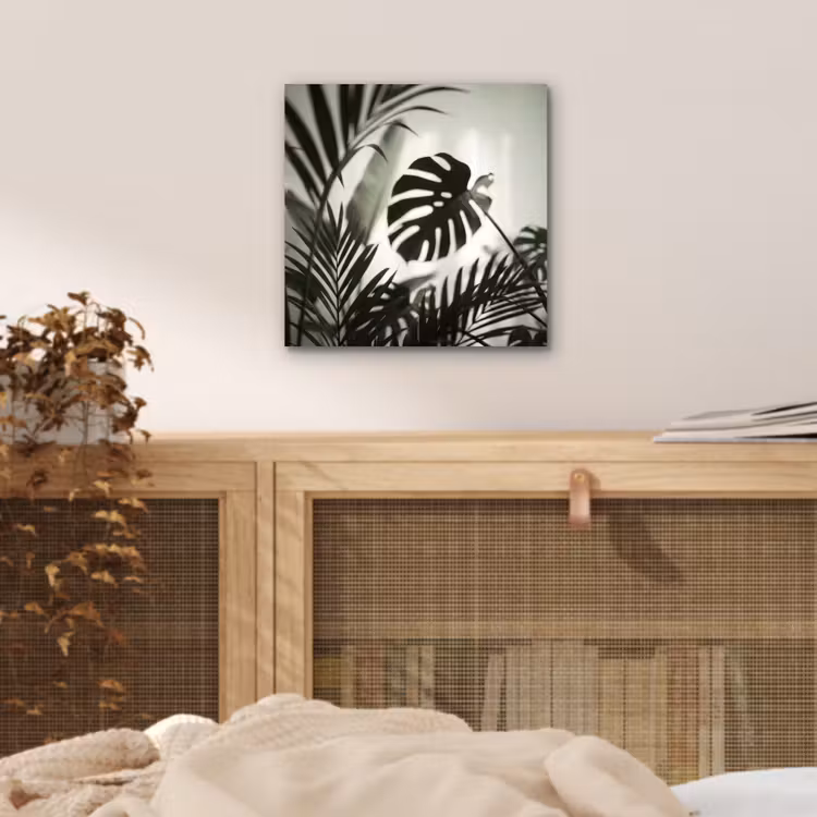 Planten - Bladeren - Natuur - Minimalistisch - Groen aluminium wit klein -sfeer3