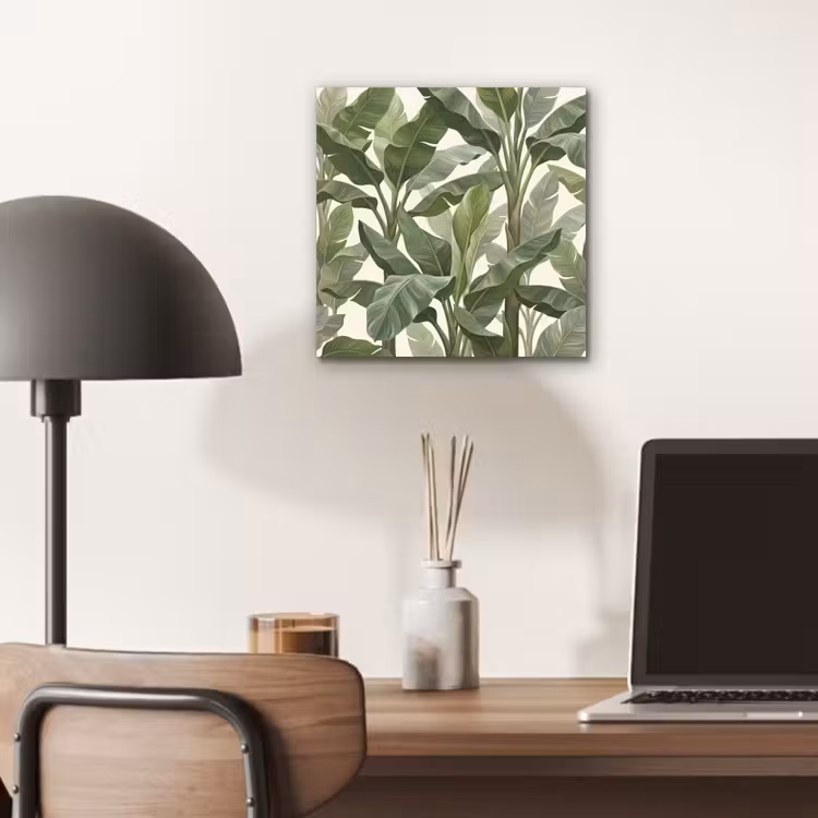 Planten - Bladeren - Tropisch - Groen aluminium wit klein -sfeer5