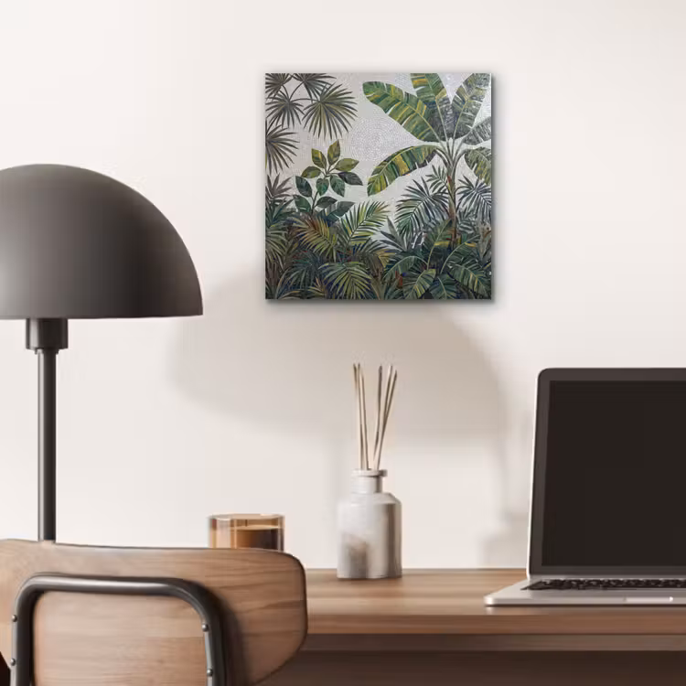 Planten - Tropisch - Mozaïek - Groen - Natuur aluminium wit klein -sfeer5