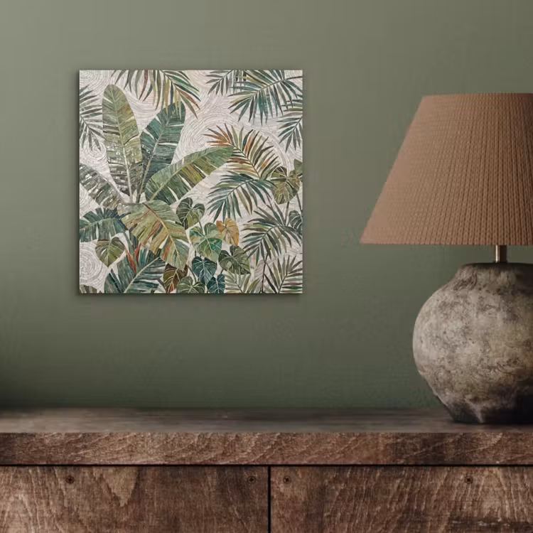 Planten - Tropisch - Mozaïek - Natuur - Groen aluminium wit klein -sfeer2