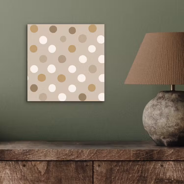 Polka - Dots - Beige aluminium wit klein 46 -sfeer2