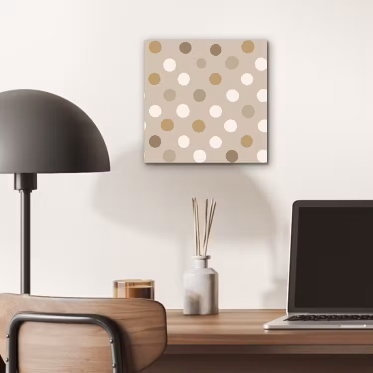 Polka - Dots - Beige aluminium wit klein 46 -sfeer5