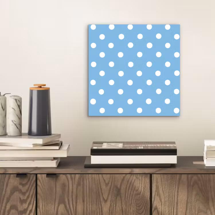 Polka - Dots - Blauw aluminium wit klein 46 -sfeer1