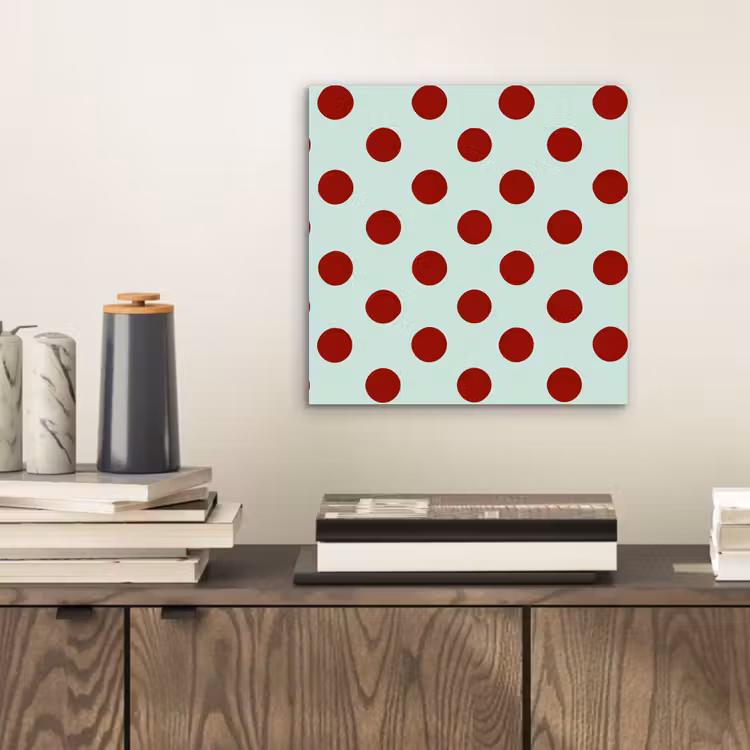 Polka - Dots - Rood aluminium wit klein 46 -sfeer1