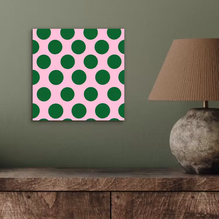 Polkadots - Patroon - Groen aluminium wit klein 46 -sfeer2
