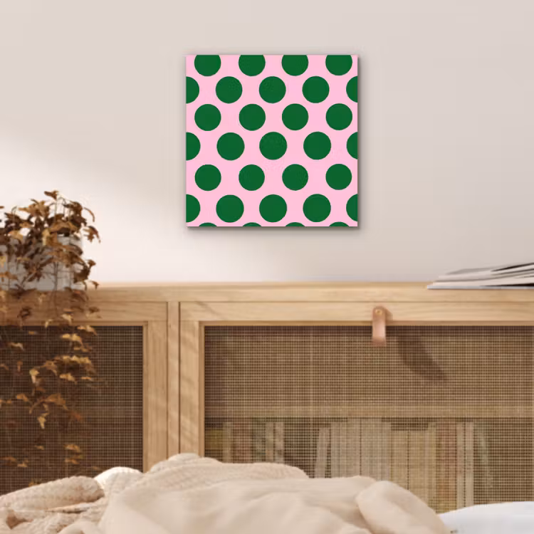 Polkadots - Patroon - Groen aluminium wit klein 46 -sfeer3