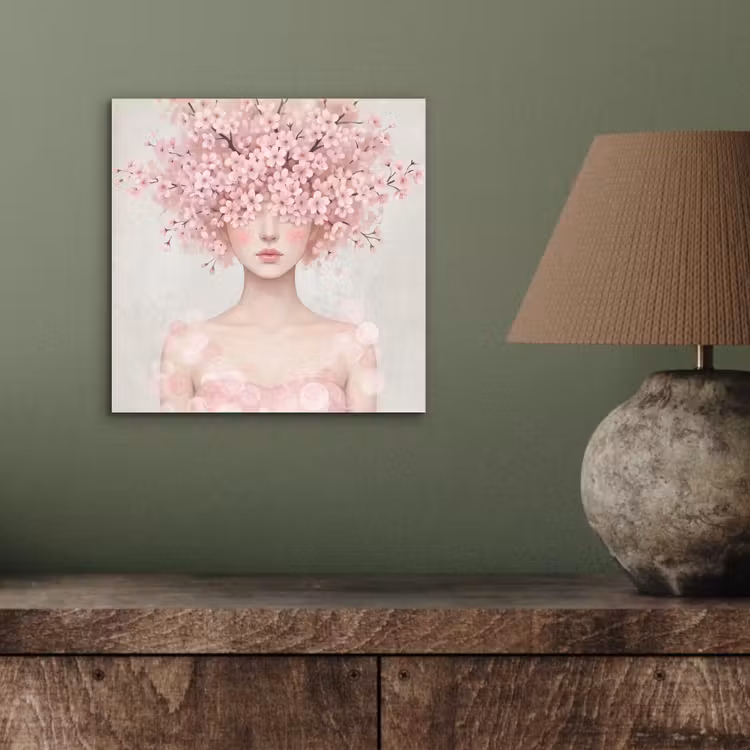 Portret - Kersenbloesem - Roze aluminium wit klein -sfeer2