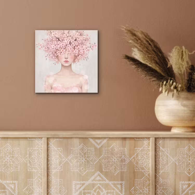 Portret - Kersenbloesem - Roze aluminium wit klein -sfeer4