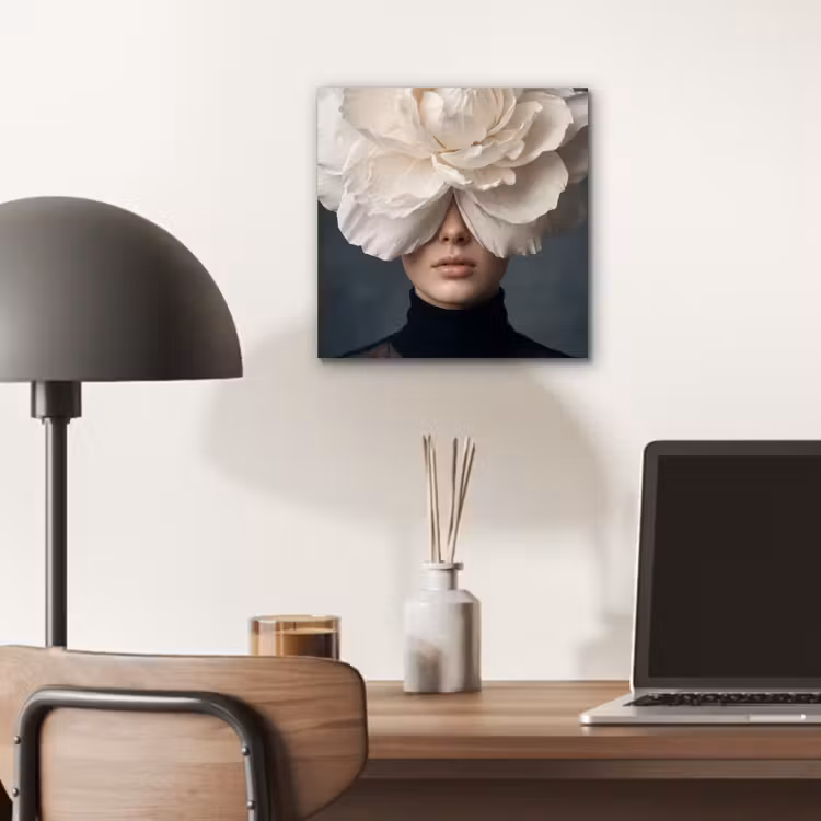 Portret - Mysterieus - Wit aluminium wit klein -sfeer5