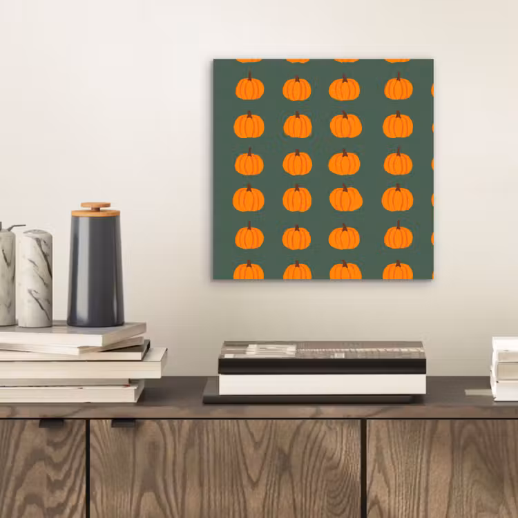 Pompoen - Patroon - Oranje aluminium wit klein 46 -sfeer1