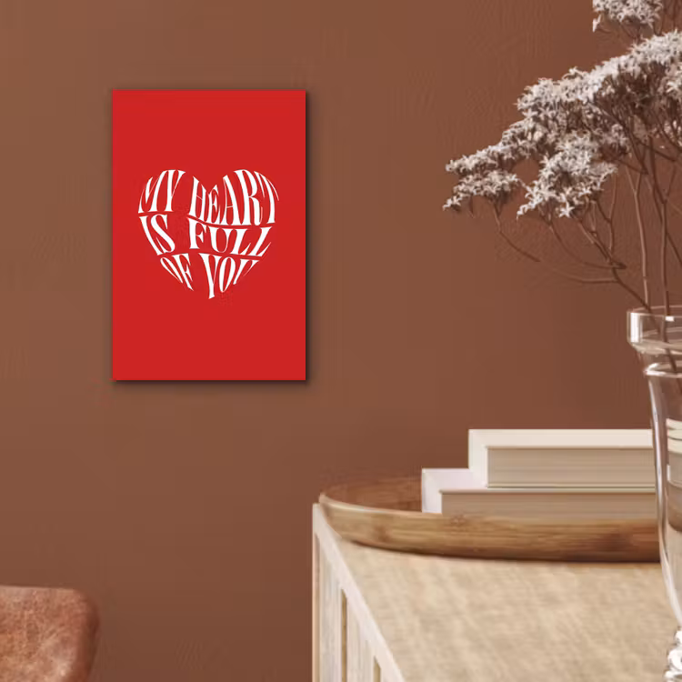 Rood - Hart- Tekst - Valentijn aluminium wit klein -sfeer4
