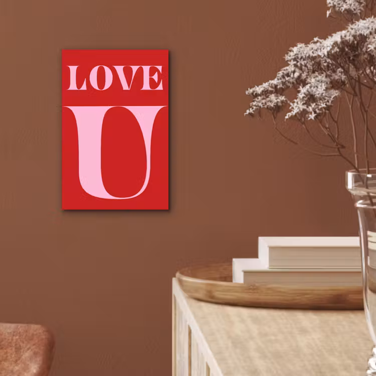 Rood - Love - Valentijn - Roze aluminium wit klein -sfeer4