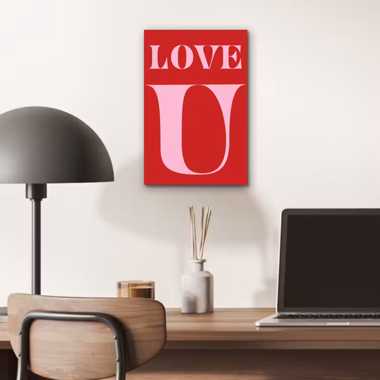 Rood - Love - Valentijn - Roze aluminium wit klein -sfeer5