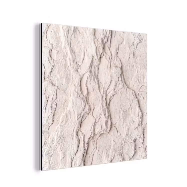 Rots - Structuur - Natuur - Beige - Abstract aluminium wit klein -3d