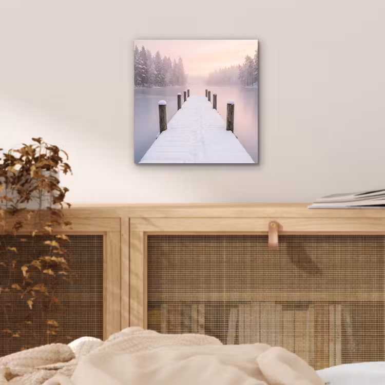 Steiger - Meer - Mist - Winter - Serene aluminium wit klein -sfeer3