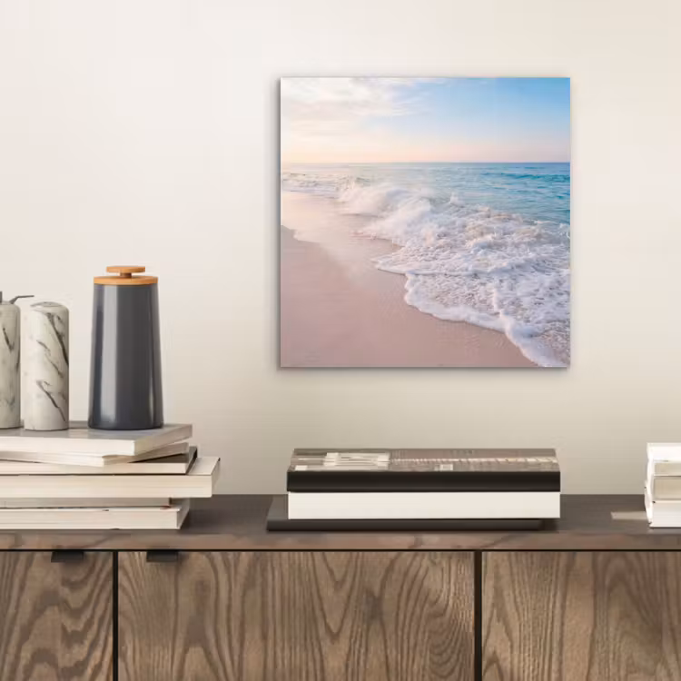 Zee - Golven - Strand - Natuur - Wit aluminium wit klein -sfeer1