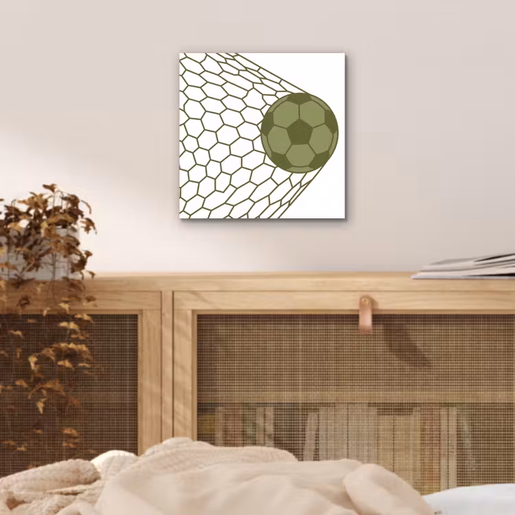 Voetbal - Goal - Sport - Groen aluminium wit klein -sfeer3