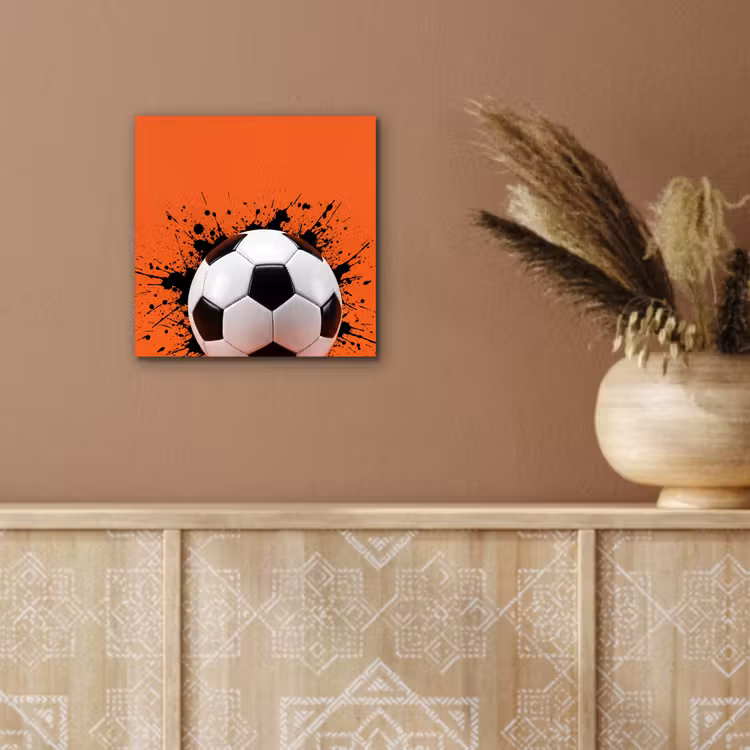 Voetbal - Verf - Sport - Oranje aluminium wit klein -sfeer4
