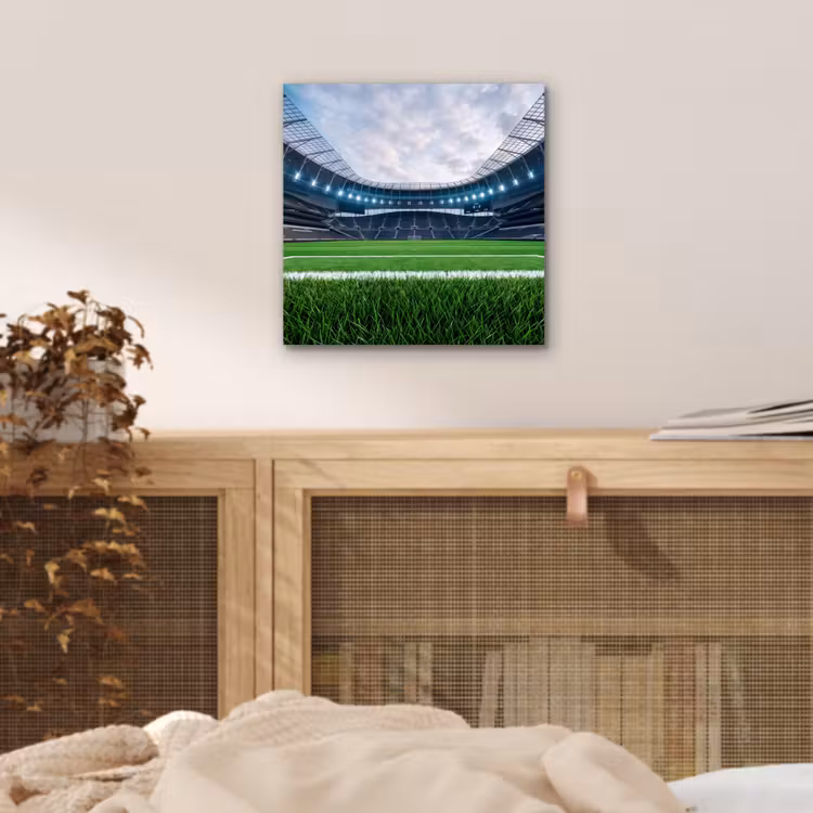 Voetbal - Stadion - Sport - Groen aluminium wit klein -sfeer3