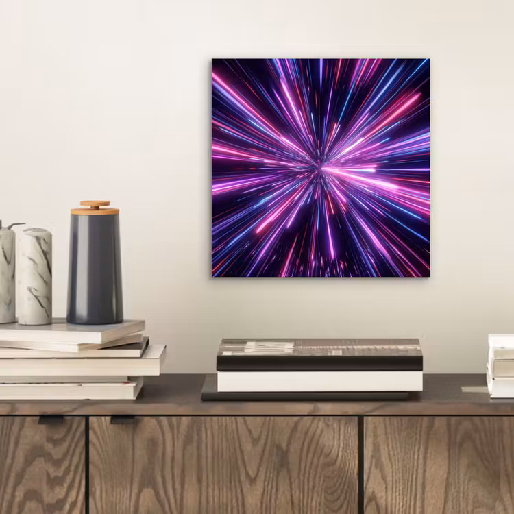 Lichtsnelheid - Ruimte - Roze - Paars aluminium wit klein -sfeer1
