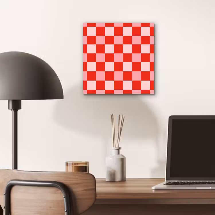 Vierkant - Klassiek - Rood aluminium wit klein 46 -sfeer5