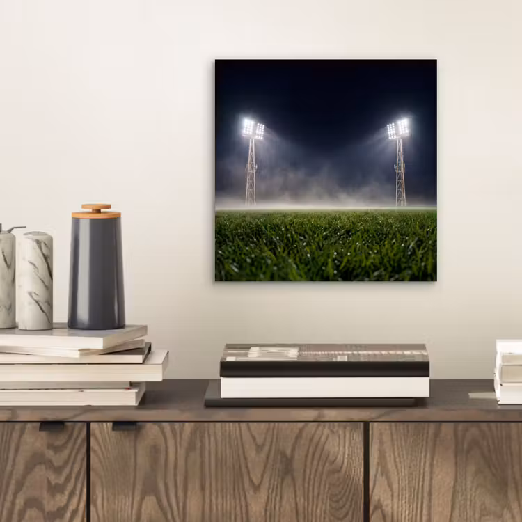 Stadion - Lichtmast - Sport - Nacht aluminium wit klein -sfeer1