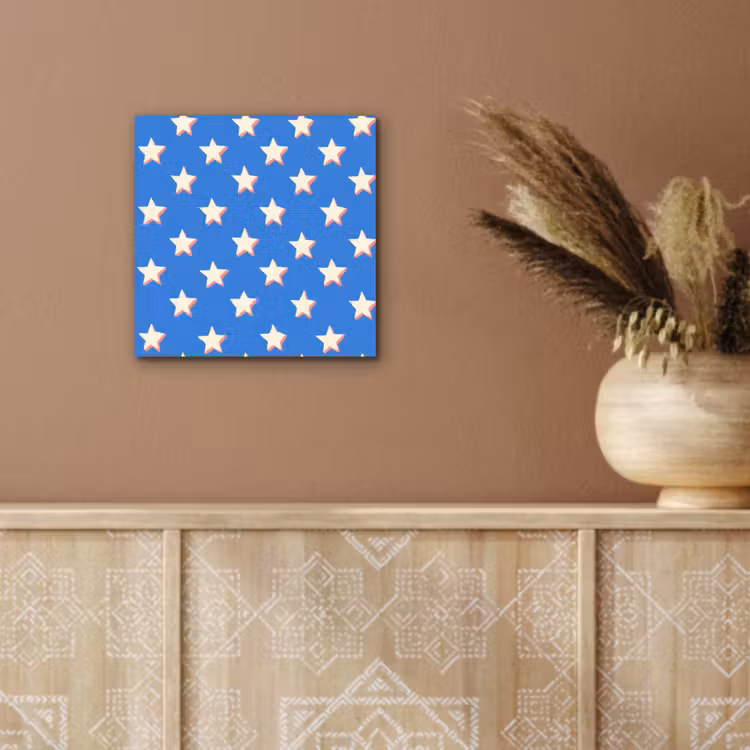 Sterren - Patroon - Blauw aluminium wit klein 46 -sfeer4