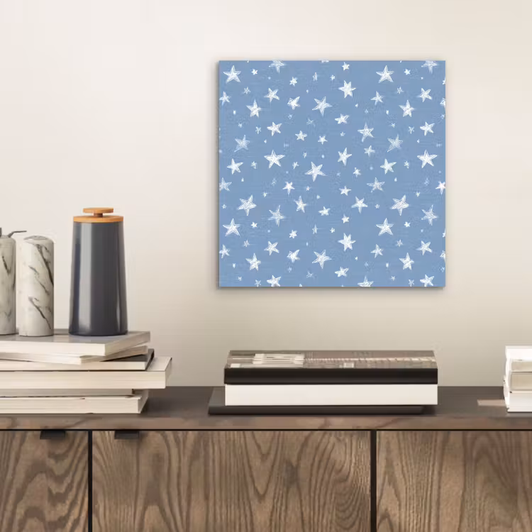 Sterretjes - Patroon - Blauw aluminium wit klein 46 -sfeer1