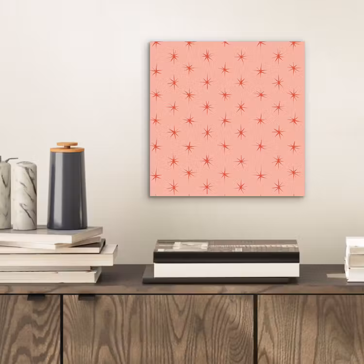 Sterretjes - Patroon - Oranje aluminium wit klein 46 -sfeer1