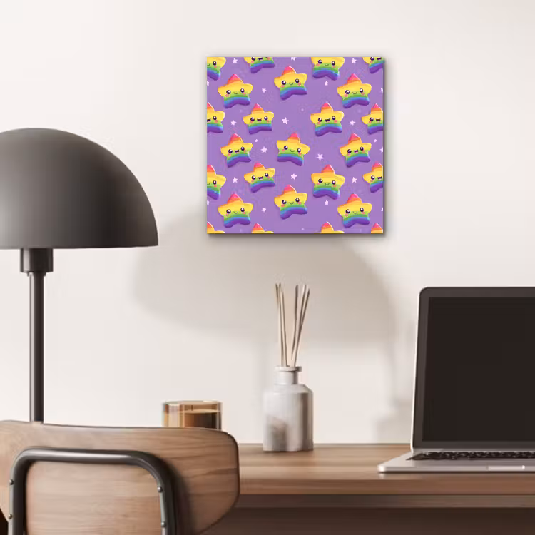 Sterren - Regenboog - Paars aluminium wit klein 46 -sfeer5
