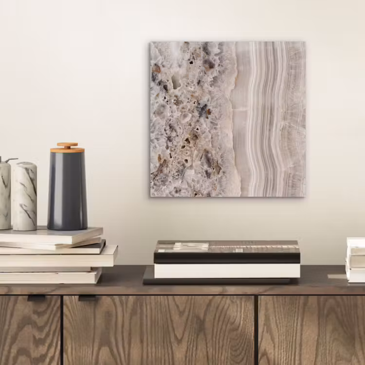 Steen - Textuur - Abstract - Beige - Wit aluminium wit klein -sfeer1