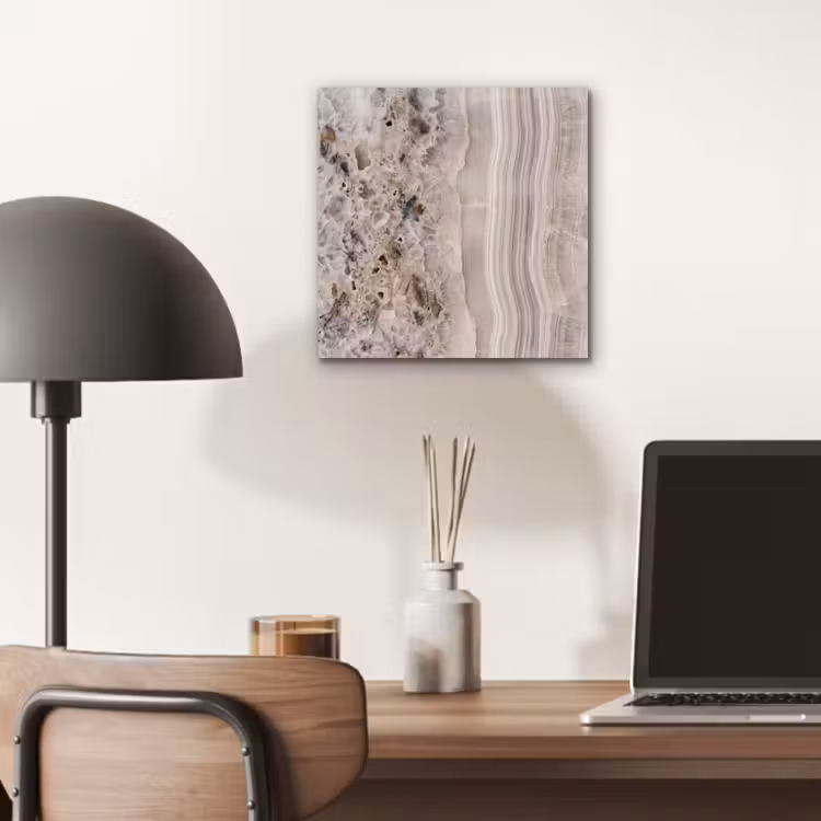 Steen - Textuur - Abstract - Beige - Wit aluminium wit klein -sfeer5