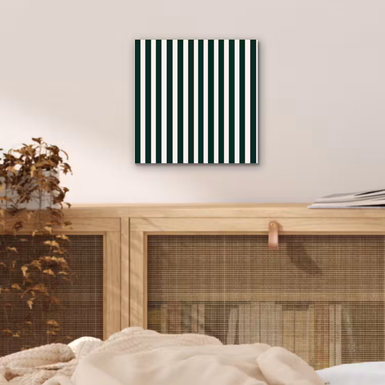 Strepen - Klassiek - Groen aluminium wit klein 46 -sfeer3